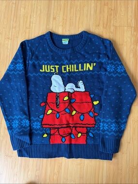 Snoopy Holiday Sweater - Blue